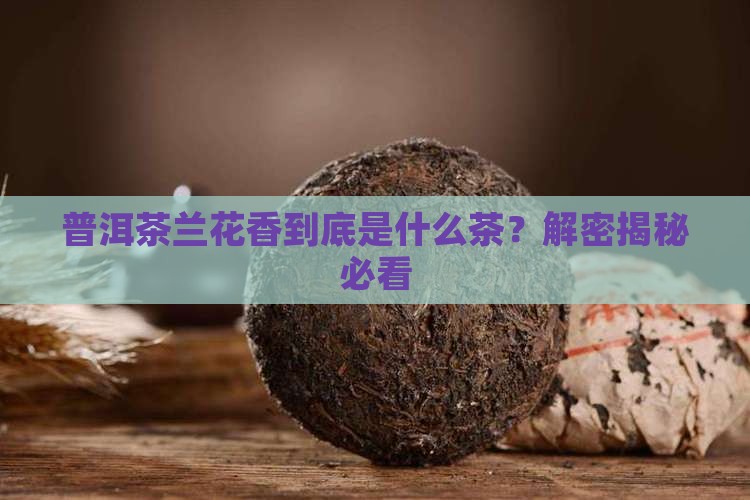 普洱茶兰花香是什么茶