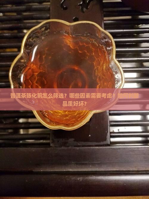 普洱茶陈化前怎么筛选？哪些因素需要考虑？如何判断品质好坏？