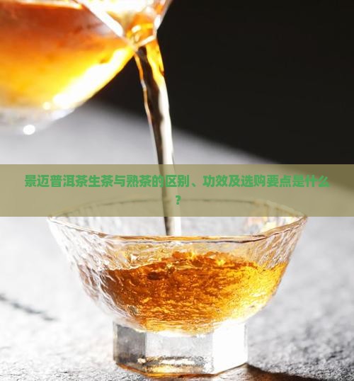 景迈普洱茶生茶与熟茶的区别、功效及选购要点是什么？