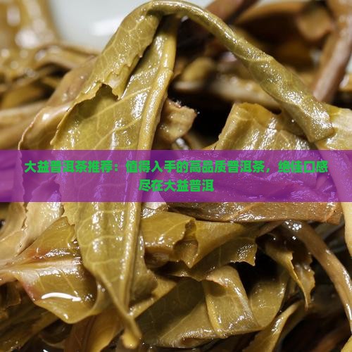 大益普洱茶推荐：值得入手的高品质普洱茶，绝佳口感尽在大益普洱