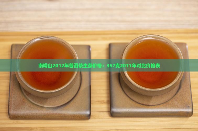 南糯山2012年普洱茶生茶价格：357克2011年对比价格表