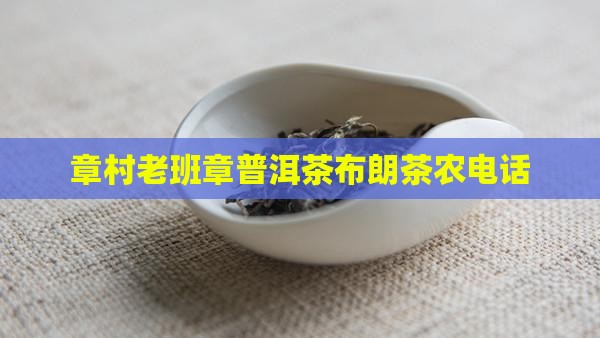 老班章村茶农电话