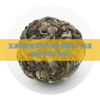 玉溪哪些普洱茶产地备受推崇？品质痛点与当下热词！