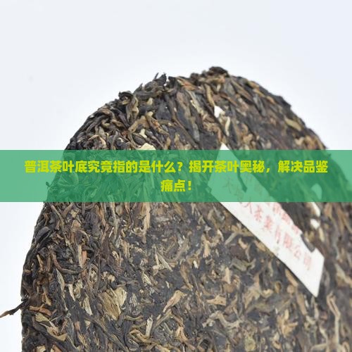 普洱茶叶底究竟指的是什么？揭开茶叶奥秘，解决品鉴痛点！