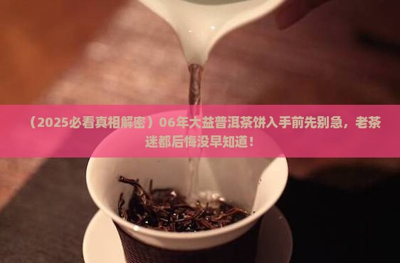 06年的大益普洱茶饼