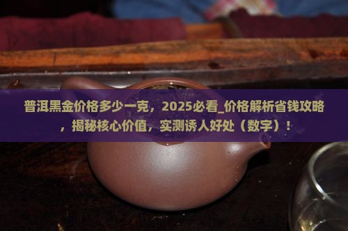普洱黑金价格多少一克