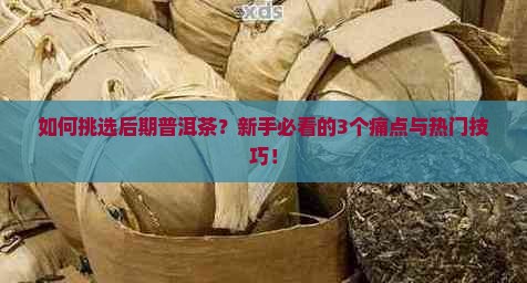 如何挑选后期普洱茶