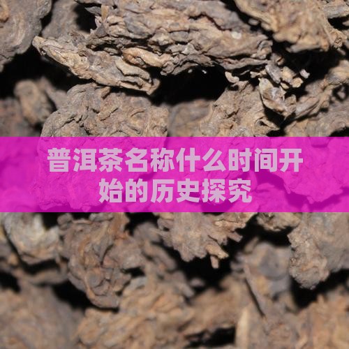 普洱茶的名称什么时间开始