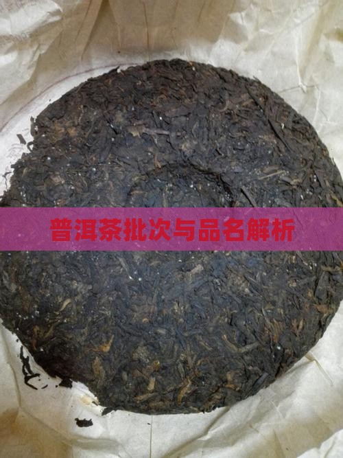 普洱茶品名批次是什么