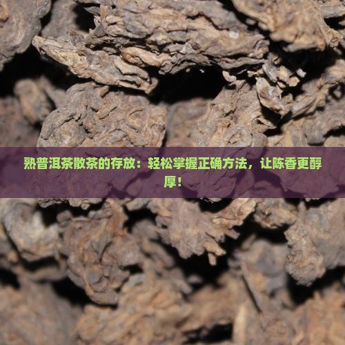 熟普洱茶散茶的存放
