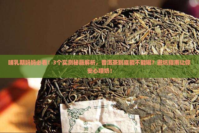 哺乳期可以吃普洱茶么