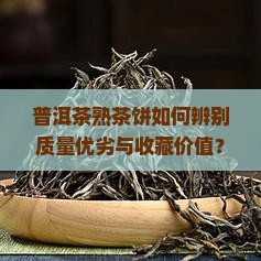 普洱茶熟茶饼如何辨别质量优劣与收藏价值？其制作工艺、口感特点及存放方法解析