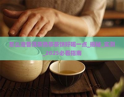 怎么泡普洱茶熟茶茶饼好喝一点