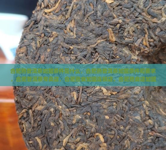 合肥熟普洱茶加盟条件