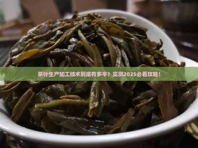 茶叶生产与加工技术是干嘛的