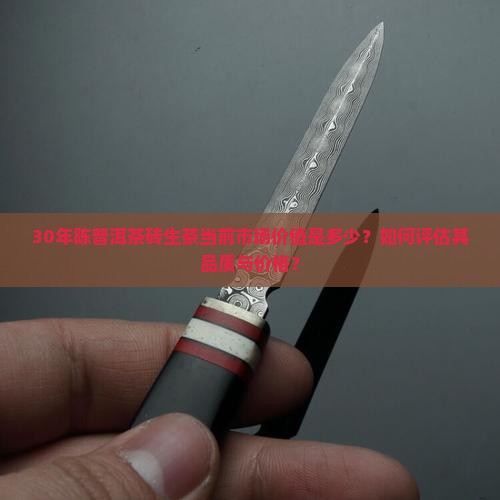 30年陈普洱茶砖生茶当前市场价值是多少？如何评估其品质与价格？