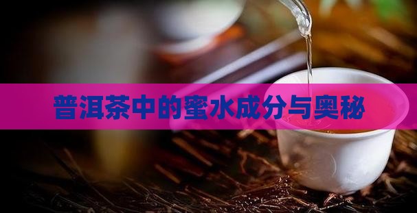 普洱茶中的蜜水成分与奥秘