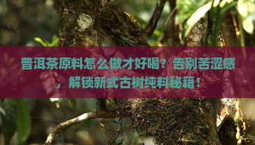 普洱茶原料怎么做的好喝