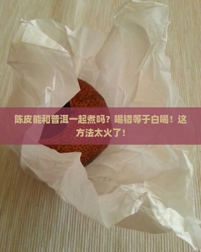 陈皮能喝普洱一起煮吗