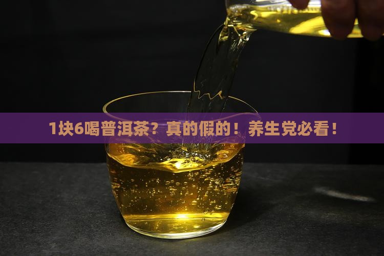1块6喝普洱茶