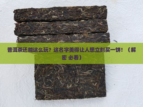 普洱茶取个有意境的名字
