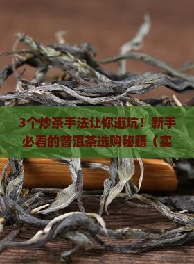 选购普洱茶炒茶手法