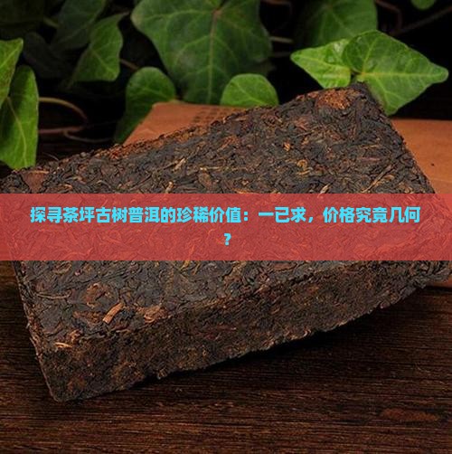 探寻茶坪古树普洱的珍稀价值：一已求，价格究竟几何？