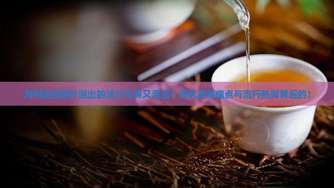 为何这些茶叶泡出的汤汁又黄又浑浊？探究泡茶痛点与流行热词背后的！