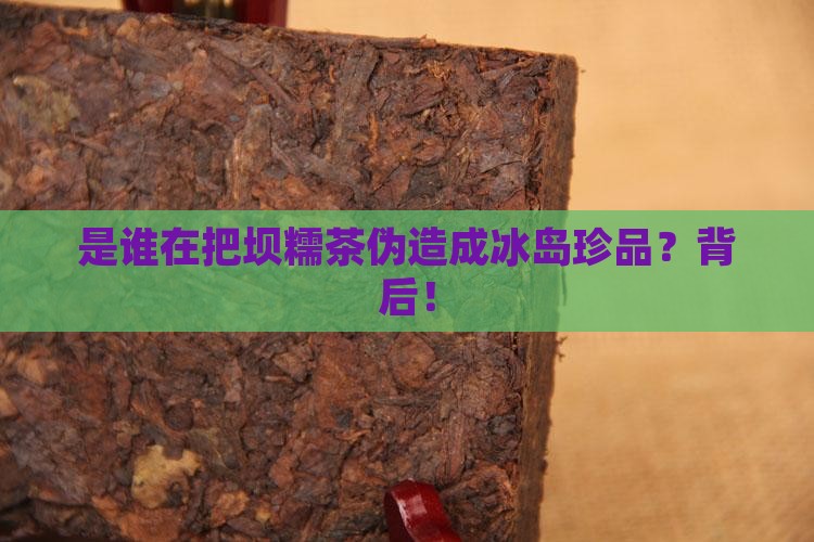 是谁在把坝糯茶伪造成冰岛珍品？背后！
