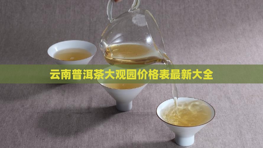 云南普洱茶大观园价格表最新大全
