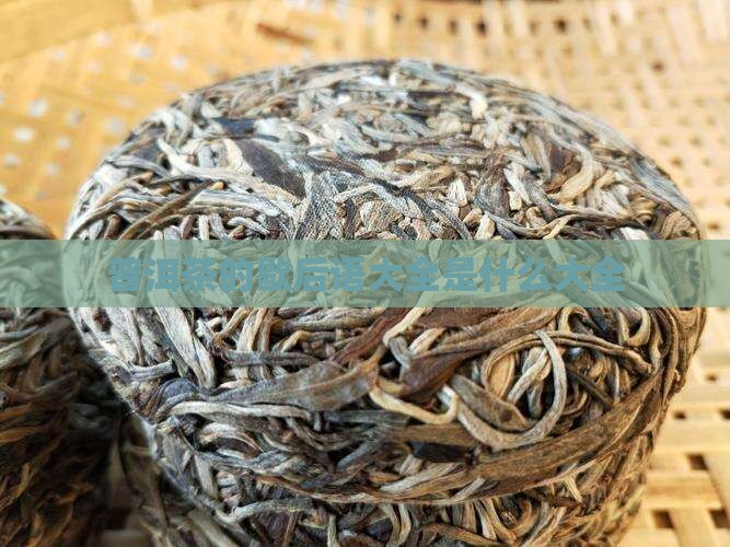 普洱茶的歇后语大全