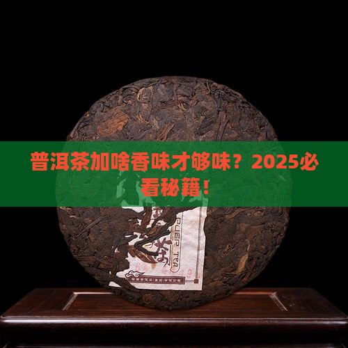 普洱茶加什么香味浓厚好