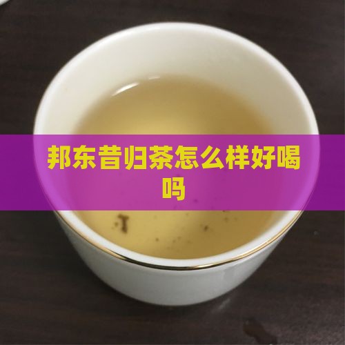 邦东昔归茶怎么样