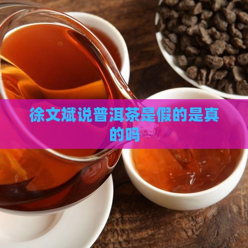徐文斌说普洱茶是假的是真的吗