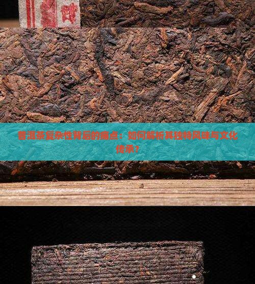 普洱茶复杂性背后的痛点：如何解析其独特风味与文化传承？
