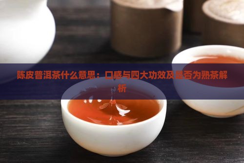 陈皮普洱茶什么意思：口感与四大功效及是否为熟茶解析