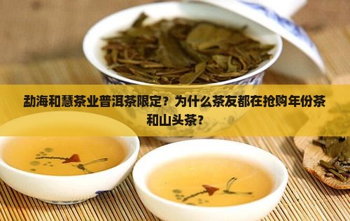 勐海和慧茶业普洱茶限定？为什么茶友都在抢购年份茶和山头茶？