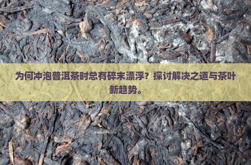 为何冲泡普洱茶时总有碎末漂浮？探讨解决之道与茶叶新趋势。