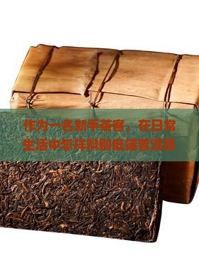 作为一名新手茶客，在日常生活中怎样辨别低端普洱茶的常见口味特征？