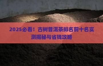 古树普洱茶排名前十名