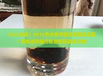 2013乔木春芽普洱茶