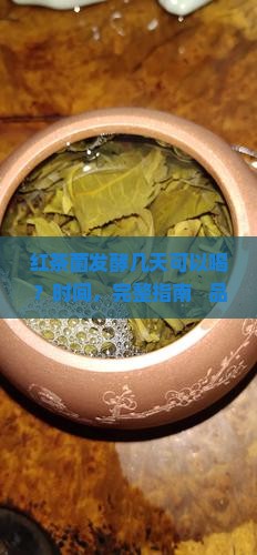 红茶菌发酵几天可以喝