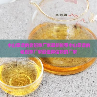 中山靠谱的老班章厂家