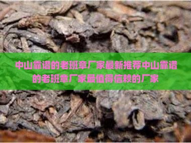 中山靠谱的老班章厂家