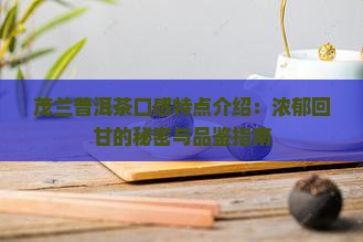 茂兰普洱茶口感特点介绍：浓郁回甘的秘密与品鉴指南