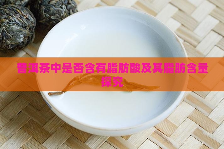 普洱茶中是否含有脂肪酸及其脂肪含量探究