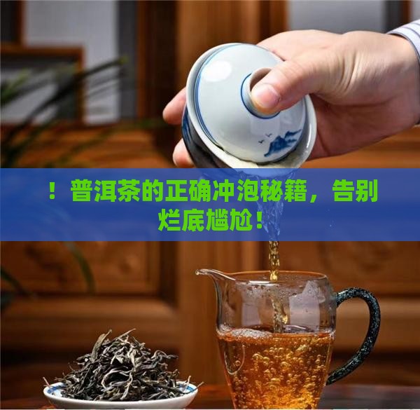 ！普洱茶的正确冲泡秘籍，告别烂底尴尬！