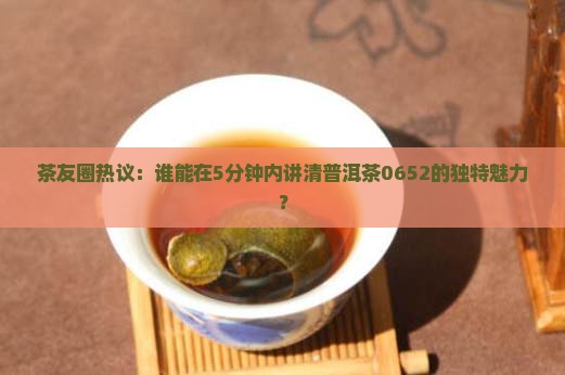茶友圈热议：谁能在5分钟内讲清普洱茶0652的独特魅力？
