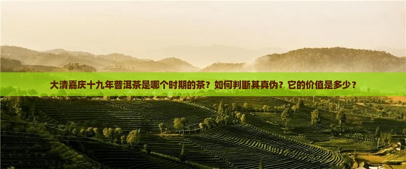 大清嘉庆十九年普洱茶是哪个时期的茶？如何判断其真伪？它的价值是多少？