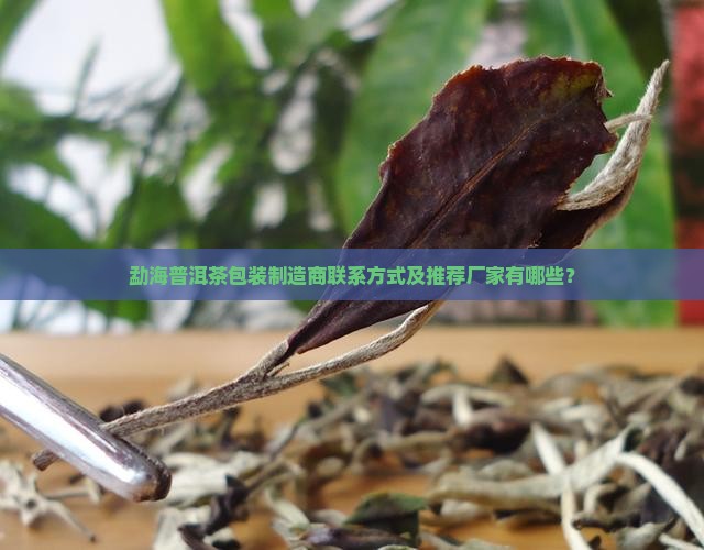 勐海普洱茶包装制造商联系方式及推荐厂家有哪些？
